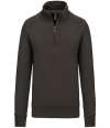 KB487 K487 Kariban Zip Neck Sweatshirt Dark Grey colour image